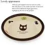 Cute Pet Bowl Oval Ceramic Cat Bowl Cat Feeding Bowls for Persian Cat and Exotic Shorthair Cat