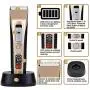 Dog Grooming Clippers 5-Speed Professional Cordless Pet Hair Clippers Trimmer Kit Heavy Duty,Low Noise Rechargeable Electric Cat Grooming Tools for Thick Coats,Large Dogs with Intelligent LCD Reminder
