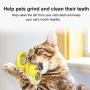 ocijf179 Turntable Pet Cats Puzzle Training Turntable Windmill Ball Teaser Whirling Interactive Toy - Random Color