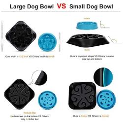 JASGOOD Large Dogs Bowl,Fun Slow Feeder Dog Bowl,Anti-Gulping Dog Slow Feeder Stop Bloat,Eco-Friendly Durable Big Pet Bowl