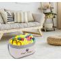 Geyecete Cotton Rope Dog Box for Toys with Handle for Baby Laundry Basket Cat/Dog Toy Storage Blanket Storage Natural Woven Basket Pet Toy Storage Boxes-Cat