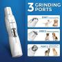 Petural Dog Nail Grinder Clippers – Upgraded 2-Speed Rechargeable Electric Pet Nail Trimmer – Painless Paws Grooming, Trimming Tool, Smoothing for Large, Medium & Small Dogs