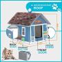 PETYELLA Heated cat Houses for Outdoor Cats in Winter - Heated Outdoor cat House Weatherproof - Outdoor Heated cat House - Easy to Assemble