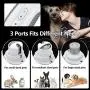 Dog Nail Grinder, AIIYME Pet Nail Trimmer Grinder LED Lighting 3-Speed Electric Rechargeable Pet Nail Grinder Nail Clippers Painless Paws Grooming Trimming for Dogs Pets, 2 Grinding Wheels,1 Nail File