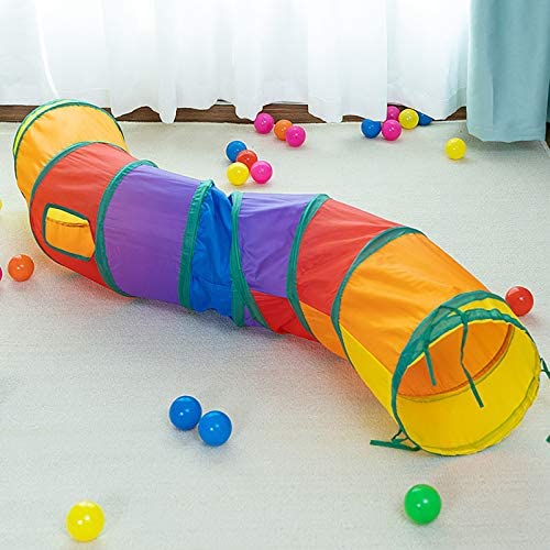 iCAGY Cat Tunnel for Indoor Cats Interactive, Rabbit Tunnel Toys, Pet Toys Play Tunnels for Cats Kittens Rabbits Puppies Crinkle Collapsible Pop Up 47''