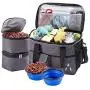 Pet Travel Bag for Dogs & Cats - Tote Organizer Bag for Dog Travel, Airline Approved - Includes Dog Travel Bag, 2 X Collapsible Bowls, 2 X Food Storage Containers by Vuudh (Grey) Pet Travel Bag for Dogs & Cats - Tote Organizer Bag for Dog Travel, Airline Approved - Includes Dog Travel Bag, 2 X Collapsible Bowls, 2 X Food Storage Containers by Vuudh (Grey)