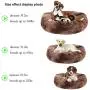 Calming Bed for Dogs Cats - Faux Fur Donut Cuddler Dog Beds for Medium Dogs, Modern Soft Plush Round Pet Bed, Indoor Heated Dog Beds Marshmallow Cat Bed, Gifts for Dogs Cats