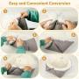 MeiLiMiYu Self-Warming Cat Bed Pad for Indoor Cats,2-in-1 Foldable Convertible Plush Cat Sleeping Bag for Small Cat