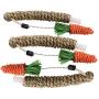 Litewood Pet Climbing Tree Toy Cat Rattan Grass Scratcher Bunny Fun Tree Rabbit Toy Small Animal Climbing Frame Activity Center with Carrot for Cat Rabbit Hamster