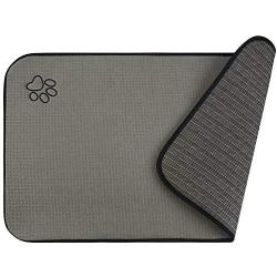 SINLAND Microfiber Pet Bowl Mat Dish Drying Mat with Anti-Skid Backing