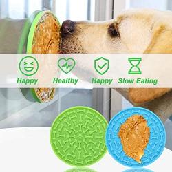 Dog Licking Pad, Slow Feeder Dog Mat Peanut Butter Lick Pad, Pet Bathing Shower Grooming Training Puzzle Lick Mat for Pet Entertain Anxiety Relief Boredom, Promote IQ Health for Dog Cat Protect Gums …