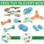 Woofprize 120 dog poop bags + dispenser with leash clip + a doggy chew toy. Strong lemon-scented, Leak-proof, eco friendly , biodegradable pet poo waste bags; 8 rolls/box, 15 poopy bags/roll, each doggie bag is 13 x 9 inch