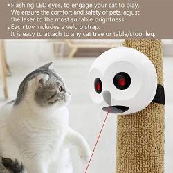 Peffiti Automatic Interactive Dog Toy Cat Laser Toy – Electric Random Rotating Laser Pointer Cat Toys for Indoor Cats, Multiple Applications, Automatic Off &Timer Setting Pet Funny Toy