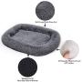 Neekor Plush Bolster Pet Bed, Crate Mat, Deep Sleeping Luxury Shag Fuax Fur Rectangle Sofa Cuddler for Dog and Cat