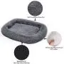 Neekor Plush Bolster Pet Bed, Crate Mat, Deep Sleeping Luxury Shag Fuax Fur Rectangle Sofa Cuddler for Dog and Cat Neekor Plush Bolster Pet Bed, Crate Mat, Deep Sleeping Luxury Shag Fuax Fur Rectangle Sofa Cuddler for Dog and Cat