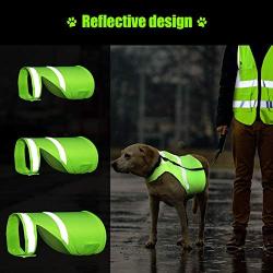 Reflective Dog Vest Visible Dog Jacket with Adjustable Strap Reflective Safety Vest with Pockets Zipper Safety Visibility Increasing Vest for Running, Cycling Walking in Roads, Snow, Woods (Large)