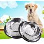 DaMohony Stainless Steel Dog Bowl with Rubber Base, Paw Print Designed, Pets Feeding Bowl and Water Bowl for Small/Medium/Large Dogs