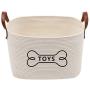 Morezi Large Cotton Dog Toy Box, 16''x13''x 10'' Puppy Toy Basket, Puppy Bins, Dog Storage bin, Laundry Basket - Perfect for organizing pet Toys, Blankets, leashes, Coat and Dog Stuff