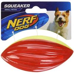 Nerf Dog 3232 Small TPR/Foam Squeak Football, Pet Squeak Toy