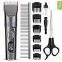 Domipet Dog Clipper for Grooming Professional Rechargeable Cordless Pet Grooming Kit Electric Hair Trimmers Shaver for Dogs Cats Quiet Comb Guides Scissors Cleaning Brush Oil Display Power Safety Lock Domipet Dog Clipper for Grooming Professional Rechargeable Cordless Pet Grooming Kit Electric Hair Trimmers Shaver for Dogs Cats Quiet Comb Guides Scissors Cleaning Brush Oil Display Power Safety Lock