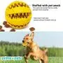 PrimePets 4Pack IQ Treat Ball, Fun Interactive Food Dispensing Dog Toys, Dog Puzzle Chew Toys, Non-Toxic Natural Rubber Dog Chew Toys, Interactive Dog Toys for Tooth Cleaning, Chewing, Playing