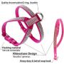 PETCARE Sparkly Rhinestone Bling Dog Harness and Leash Set Soft Korean Velvet Microfiber Shining Diamonds Pet Collar Harness Vest for Puppy Small Dogs Cats