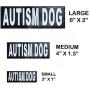 Doggie Stylz Set of 2 Autism Dog Patches Interchangeable Reflective Removable Patches with Hook Backing for Working Dog Harnesses & Vests. Comes in 3 Sizes