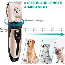 DIOMMELL Dog Clippers for Grooming Cat Grooming Clippers with Low Noise, Rechargeable Cordless Pet Hair Cutting Kit for Dogs Cats Pets