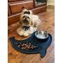 KEKS Dog Bowls Slow Feeder - No Spill Silicone Stand & Stainless Steel Dog Food & Water Feeder Set for Small Dogs Cats Puppy Kittens Pet