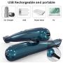 BASEIN Pet Foot Hair Clippers with Led Light, Professional Pet Hair Trimmers, Pet Grooming Kit, Low Noise, USB Rechargeable, Electric Clippers for Hair Around Face, Eyes, Ears, Rump, Paws