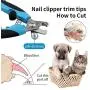 NLUJGYAV Nail Clippers for Small Dogs, Safety Zen Clippers for Cats Dogs toenail Files Thick Side Magic Nail Grooming Shaping kit