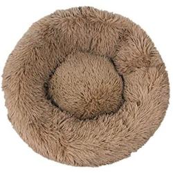GLE2016 Dog Bed Cat Bed Donut, Calming Dog Bed for Cats or Small Dogs, Washable Pet Bed Faux Fur Cuddle Round Pet Sleeping Bed Cozy Kitty Teddy Kennel Multiple Sizes