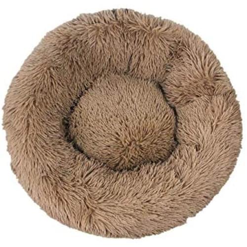 GLE2016 Dog Bed Cat Bed Donut, Calming Dog Bed for Cats or Small Dogs, Washable Pet Bed Faux Fur Cuddle Round Pet Sleeping Bed Cozy Kitty Teddy Kennel Multiple Sizes