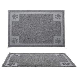 Suhaco Dog Mat Cat Food Mats Non-Slip Waterproof Pet Bowl Placemat for Dogs and Cats (L)