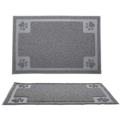 Suhaco Dog Mat Cat Food Mats Non-Slip Waterproof Pet Bowl Placemat for Dogs and Cats (L)