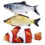 ocijf179 Lobster Toy Cat Electric Jumping Simulation Fish Toy with Mint Powder Kitten Pet Supplies - A