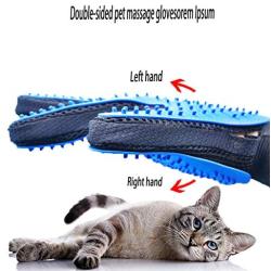 U/D Dog Lick Mat Pet Grooming Glove Set Cat Hair Remover Durable Silicone Distraction Device with Suction Dog Peanut Butter Lick Pad Slow Feeder Lick Pad for Dog Bathing, Grooming and Training