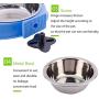 Hamiledyi 2PCS Crate Dog Bowl Pet Cage Bowl Removable Water Food Feeder Bowls with Bolt Holder Stainless Steel Hanging Suitable for Small Pet Dog Cat Bird