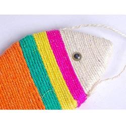 Hypeety Cat Scratching Board Creative Fish Shaped Cat Claw Toy Colorful Sisal Pad Scratch Lounge Durable Scratching Pad Interaction Toy