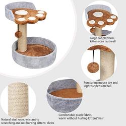 YUFU Cat Tree and Towers Kitten Small Cat Tree with Large Platform and Natural Sisal Scratching Posts for Kitten Playing Relaxing Sleeping