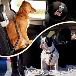 GuangTouL Dog Seat Belt, Pet Car Seat Belts, Adjustable Heavy Duty Elastic Vehicle Pet Leash for Daily Use and Travel