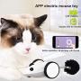 JMXAFMY Cat Funny Electric Mouse Racer Automatic Irregular Moving 360°Rotation Interactive App Control Charging Pet