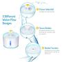 Pet Fountain Cat Fountain, 2.4L Large Capacity Auto Powerful Cat Pet Water Fountain with LED Light, 3 Water Flow, Quiet Pet Drinking Fountain for Dog Cat Smal Animal, Keep Pet Healthy