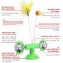 Buyter 3-in-1 Interactive Windmill Cat Toy, Wand Teaser, Treat Dispenser and Ball & Feather Pet Treat Ball with Cat Stick