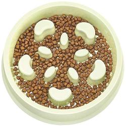 UPSKY Slow Feeder Dog Bowl No Choking Slow Feeder Bloat Stop Dog Food Water Bowl with Funny Pattern