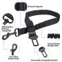 Weewooday 4 Pieces Dog Seat Belt Harness Pet Car Seat Belts Dog Vehicle Seat Belt Dog Safety Leads with Elastic Bungee Buffer, Adjustable Pet Seat Belt for Cats and Dogs for Most Cars