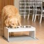 PetFusion Elevated Dog Bowls, Cat Bowls (4'', 8'' Tall Options). Bamboo w/Water Resistant Seal. US Food Grade Stainless Steel Raised Bowls