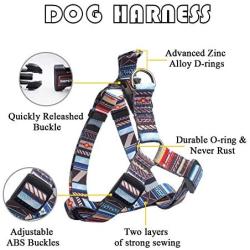 Ebrand Dog Harness, Dog Leash and Dog Collar, Adjustable Step in Small Dog Harness and Puppy Collars, No Pull Dog Leashes, Set for Small Medium Dogs