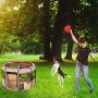 Zampa Portable Foldable Pet playpen Exercise Pen Kennel + Carrying Case for Larges Dogs Small Puppies/Cats | Indoor/Outdoor Use | Water Resistant