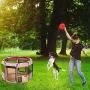Zampa Portable Foldable Pet playpen Exercise Pen Kennel + Carrying Case for Larges Dogs Small Puppies/Cats | Indoor/Outdoor Use | Water Resistant